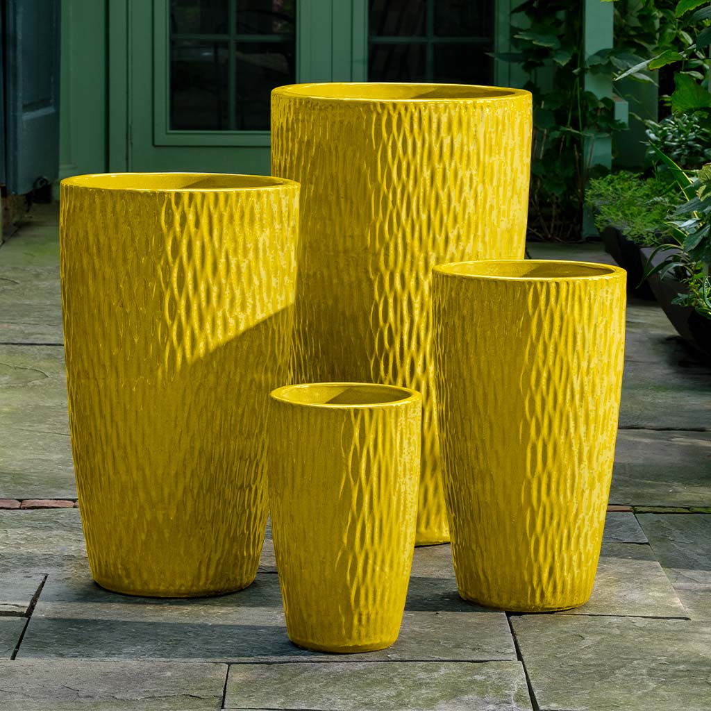 large yellow plant pot Rivulet Planter - Limon