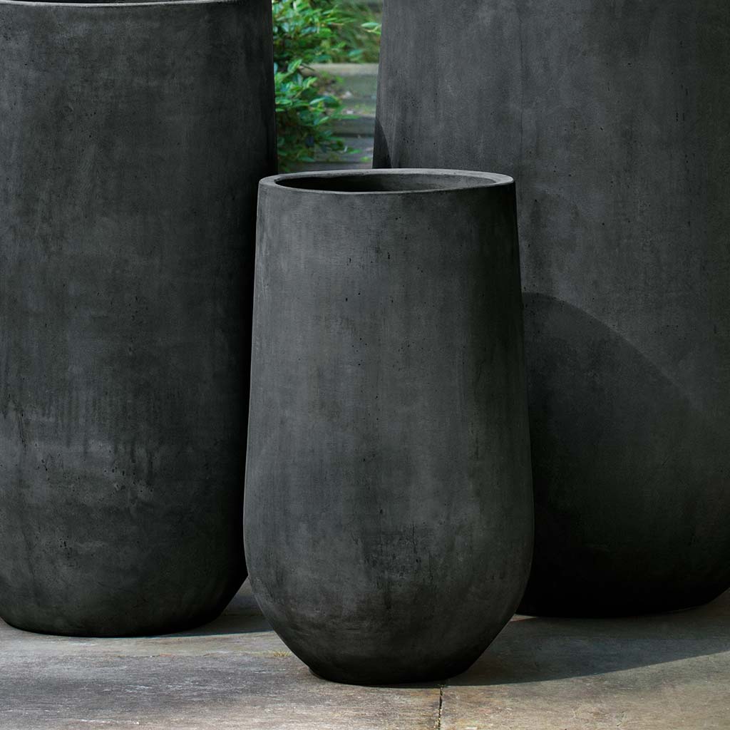 black cement plant pot Telluride Planter
