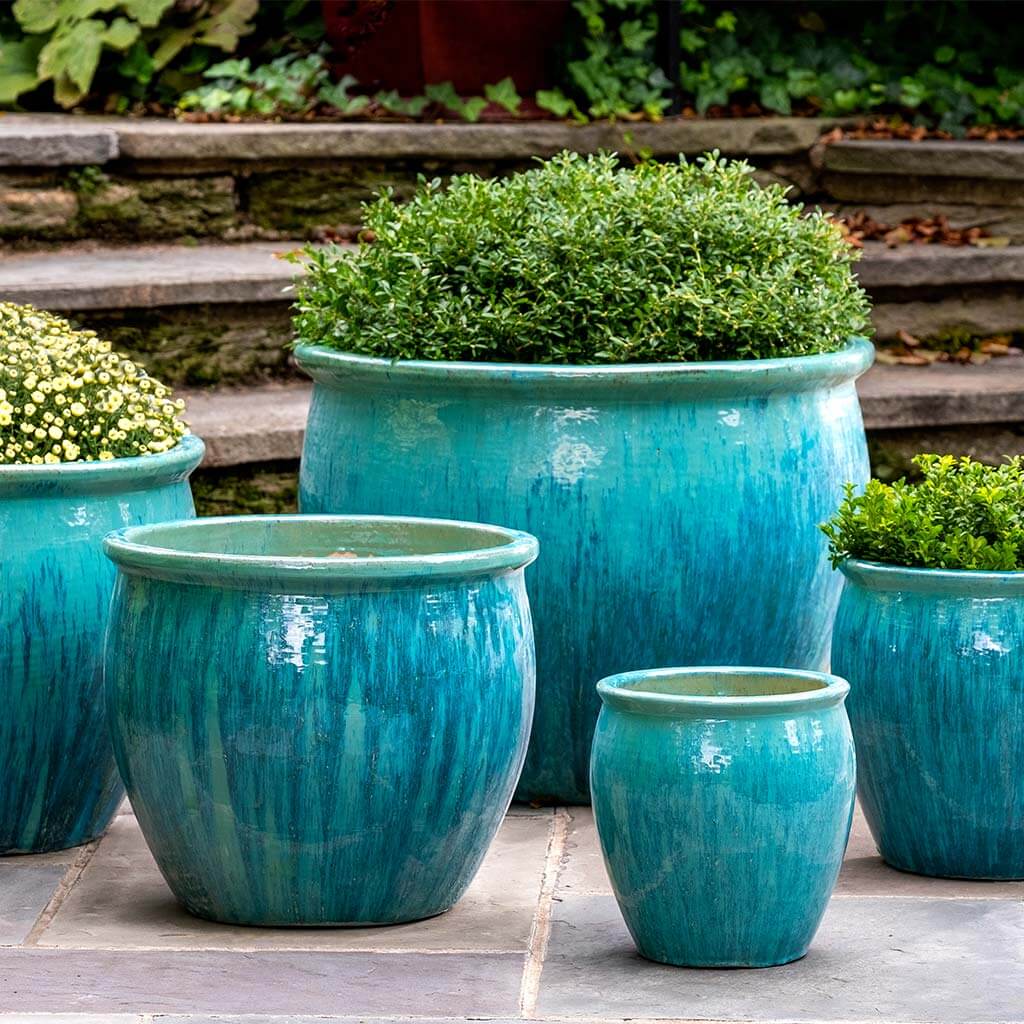 large aqua planter pots Campania International Mirador Planter Antigua
