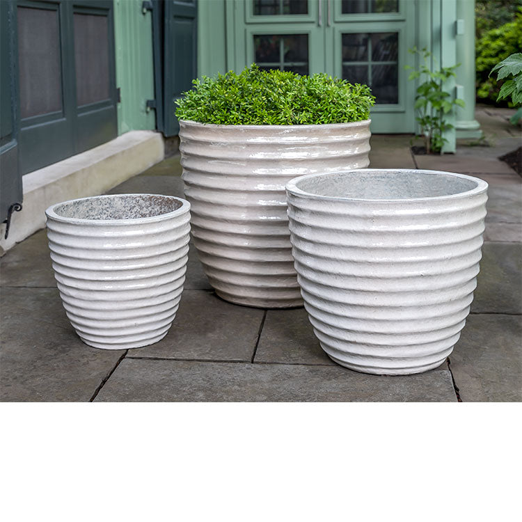 extra large outdoor ceramic plant pots Campania Linea Planters Set of 3 – Marquis Water Gardens