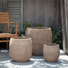 Tahoe Planter - Brown Terra Cotta - S/3