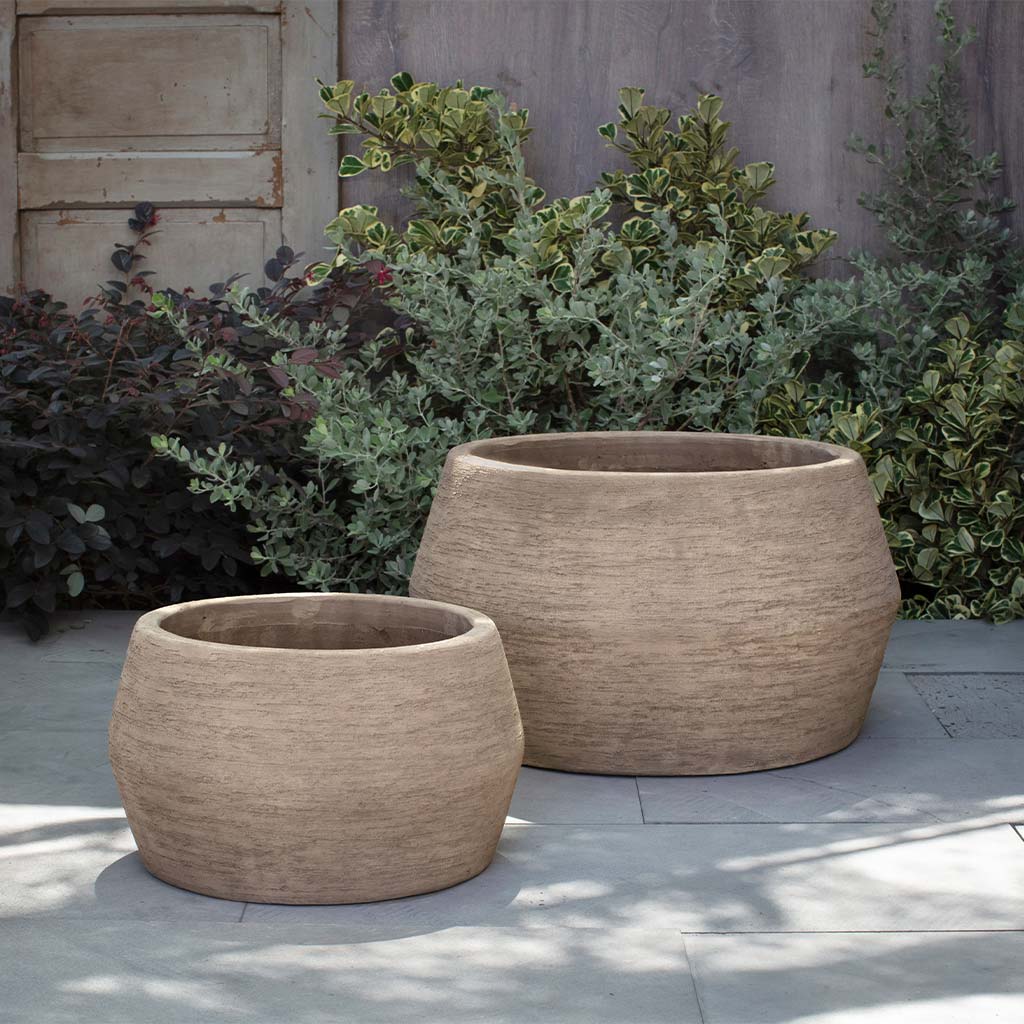 Sequoia Planter - Brown Terra Cotta - S/2