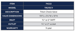 Atlantic Oase Triton Check Valve
