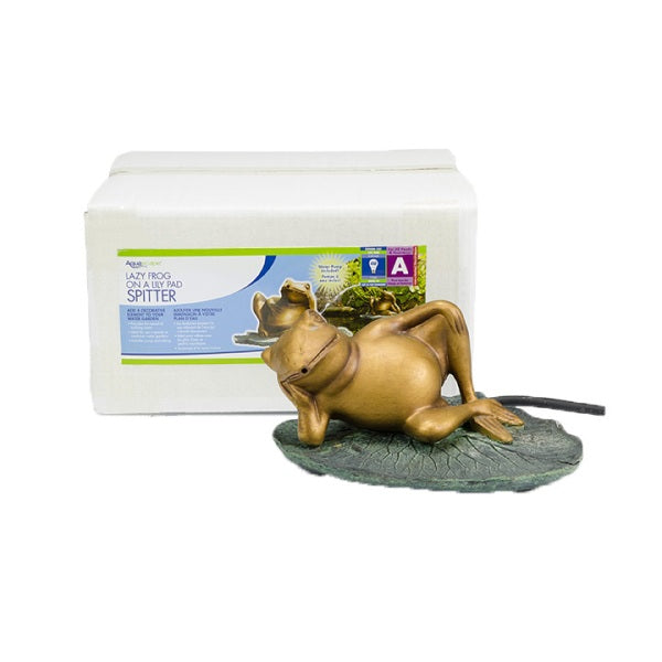 Aquascape Lazy Frog on Lily Pad Spitter