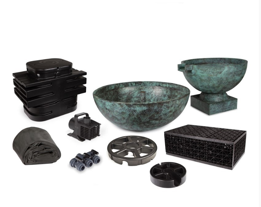 Atlantic Oase 2 Pc Hammer Brass Bowl Kit - 30/36