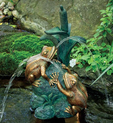 Aquascape double frog with cattail spitter