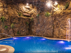 Indoor pool with walls covered by Basalt Panel