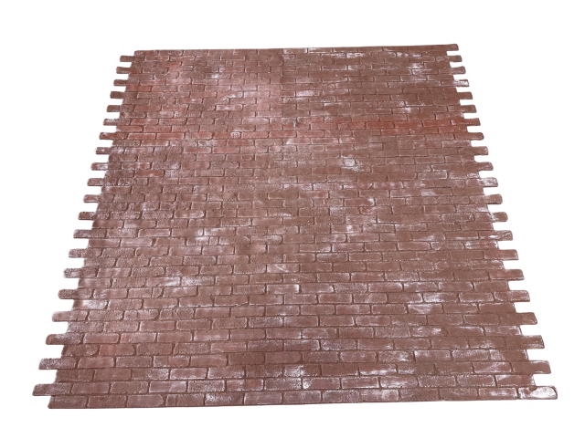 Distressed Red Brick Panel On White Backdrop