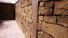 A Pair of Low Walls. The Cobblestone Panel is used to cover both Walls