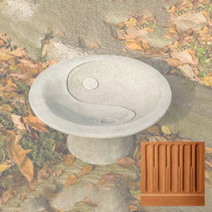 Campania Yin Yang Pedestal Birdbath
