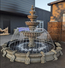 5 Tier Fleur Fountain with Basin