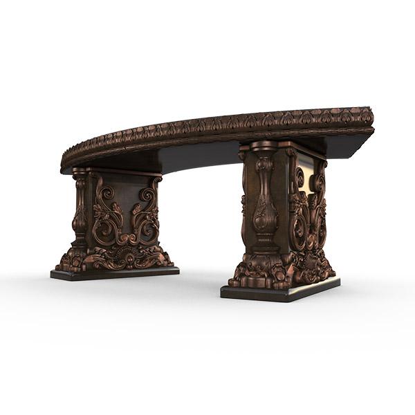 Gardenstone Allegra Bench Benches Gardenstone Copper Bronze Curved 