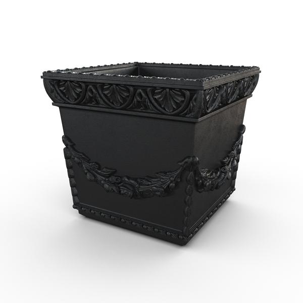 Gardenstone Ann's Garland Planters Gardenstone Etched Black 