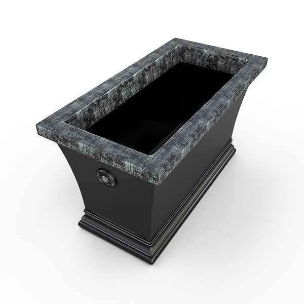 Gardenstone Aurora Trough Planters Gardenstone Silver Black 
