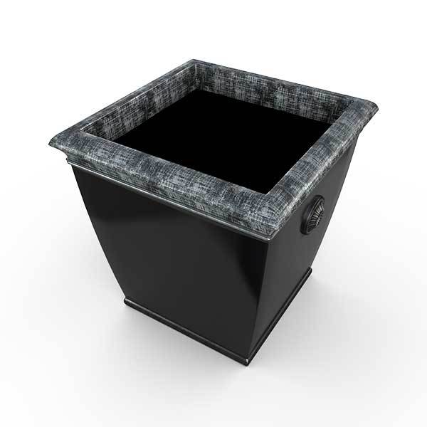Gardenstone Bedford Planters Gardenstone Silver Black Medium 