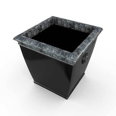 Gardenstone Bedford Planters Gardenstone Silver Black Medium 
