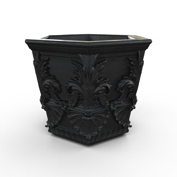 Gardenstone Capella Hexagonal Planters Gardenstone Etched Black 