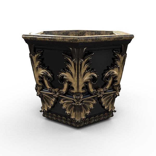 Gardenstone Capella Hexagonal Planters Gardenstone Golden Black 