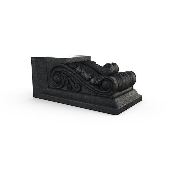 Gardenstone Classic Planter Feet Pedestals Gardenstone Etched Black Scrolled 