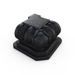 Gardenstone Classic Planter Feet Pedestals Gardenstone Etched Black Square 