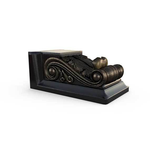 Gardenstone Classic Planter Feet Pedestals Gardenstone Golden Black Scrolled 