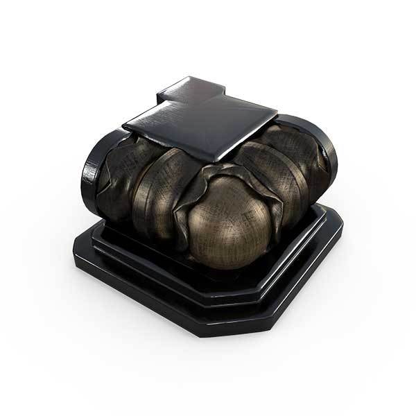 Gardenstone Classic Planter Feet Pedestals Gardenstone Golden Black Square 