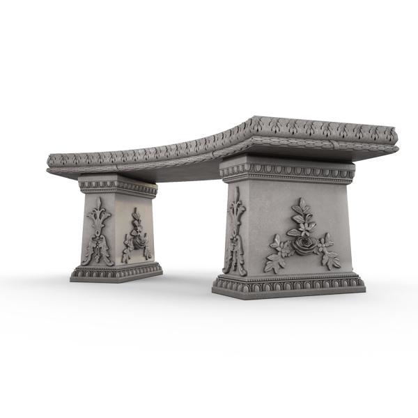 Gardenstone Cotillion Bench Benches Gardenstone Old Roman Curved 