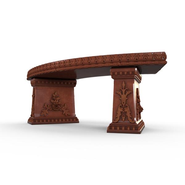 Gardenstone Cotillion Bench Benches Gardenstone Rust Curved 