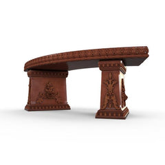 Gardenstone Cotillion Bench Benches Gardenstone Rust Curved 