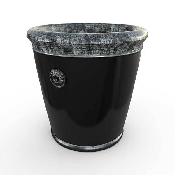 Gardenstone Coventry Planters Gardenstone Silver Black Small 