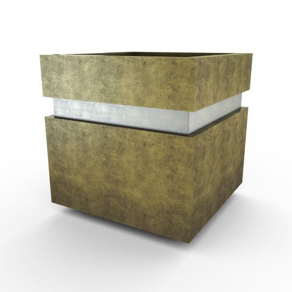 Gardenstone Cubic 12 Planters Gardenstone English Moss Silver 