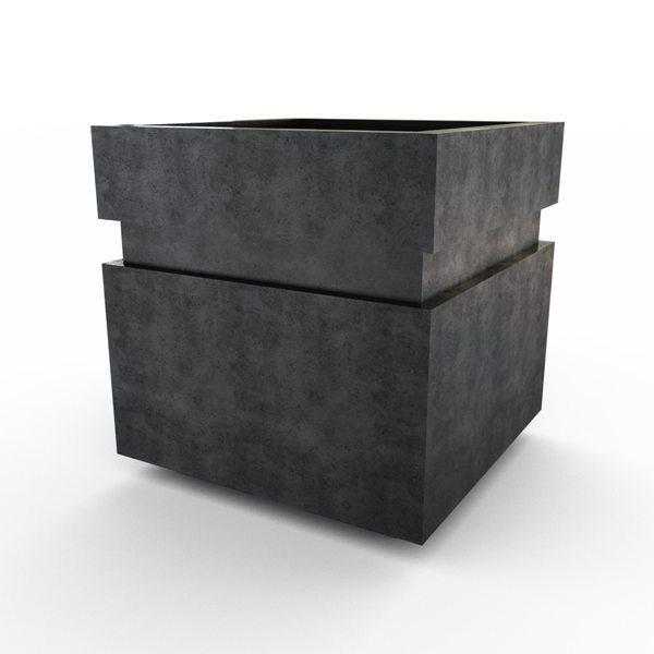 Gardenstone Cubic 12 Planters Gardenstone Etched Black No Accent 