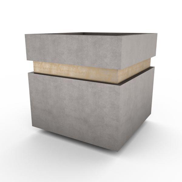 Gardenstone Cubic 12 Planters Gardenstone Old Roman Gold 
