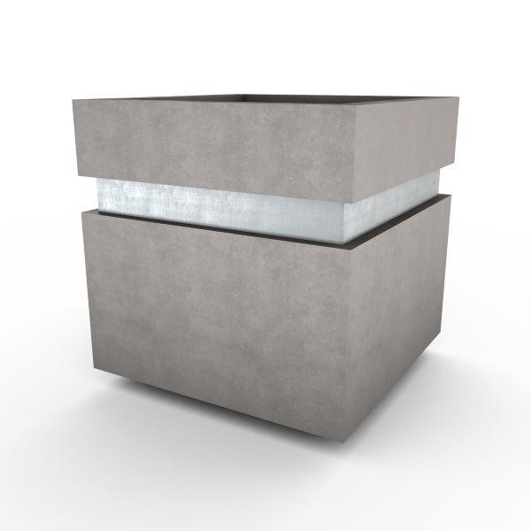 Gardenstone Cubic 12 Planters Gardenstone Old Roman Silver 