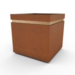 Gardenstone Cubic 24 Planters Gardenstone Corten Steel Gold 