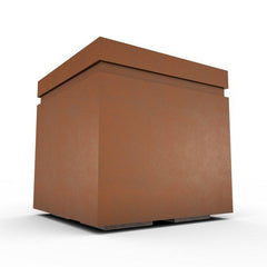 Gardenstone Cubic 24 Planters Gardenstone Corten Steel No Accent 