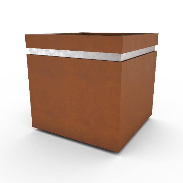 Gardenstone Cubic 24 Planters Gardenstone Corten Steel Silver 