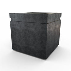 Gardenstone Cubic 24 Planters Gardenstone Etched Black No Accent 