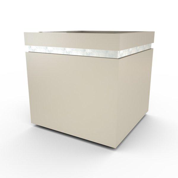 Gardenstone Cubic 24 Planters Gardenstone Limestone Silver 