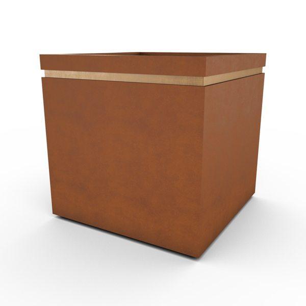 Gardenstone Cubic 36 Planters Gardenstone Corten Steel Gold 