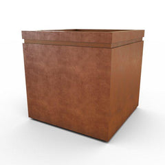 Gardenstone Cubic 36 Planters Gardenstone Corten Steel No Accent Color 