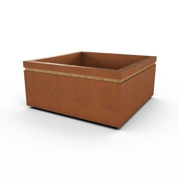 Gardenstone Cubic 52 Planters Gardenstone Corten Steel Gold 