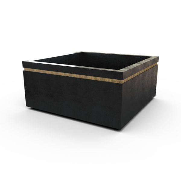 Gardenstone Cubic 52 Planters Gardenstone Etched Black Gold 