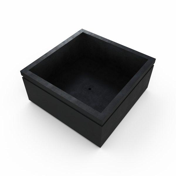 Gardenstone Cubic 52 Planters Gardenstone Etched Black No Accent 