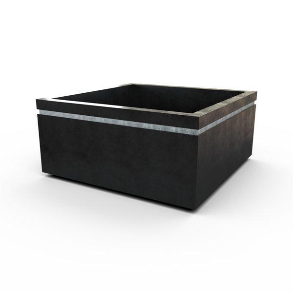 Gardenstone Cubic 52 Planters Gardenstone Etched Black Silver 