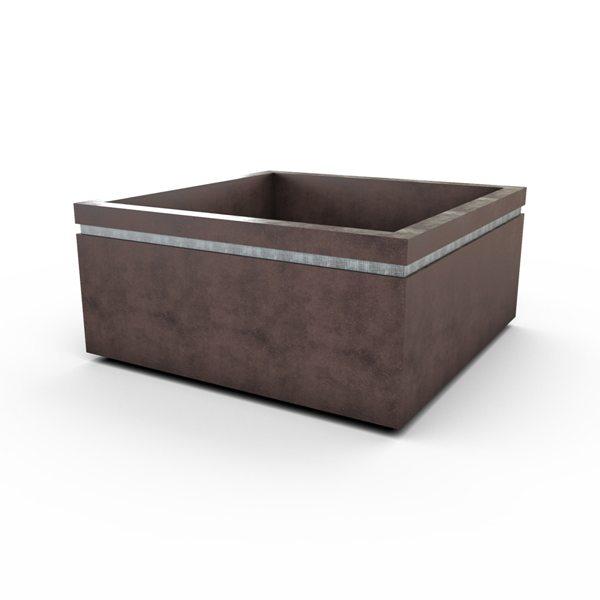 Gardenstone Cubic 52 Planters Gardenstone Sequoia Silver 