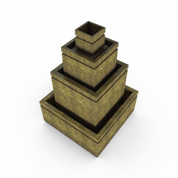 Gardenstone Cubic Fountain Water Fountains Gardenstone English Moss No Accent 