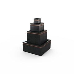 Gardenstone Cubic Fountain Water Fountains Gardenstone Etched Black Copper 