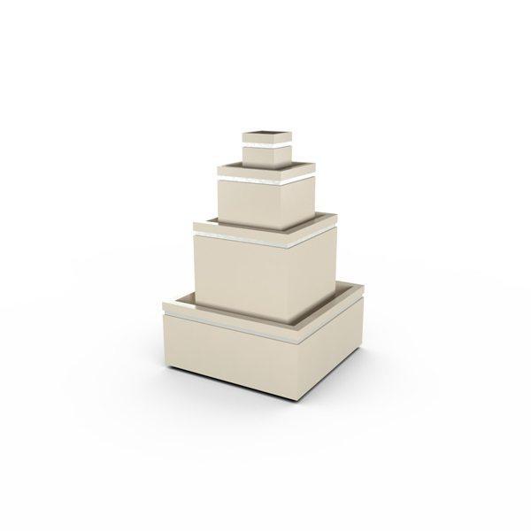 Gardenstone Cubic Fountain Water Fountains Gardenstone Limestone Silver 
