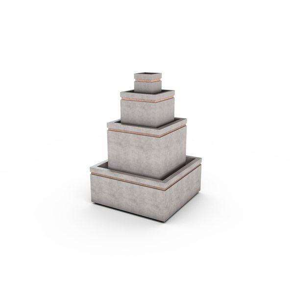 Gardenstone Cubic Fountain Water Fountains Gardenstone Old Roman Copper 